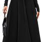 Cocktail Dresses for Women 2025 Elegant Classy Fall Long Sleeve Midi a Line Flowy Modest Winter Party Dress