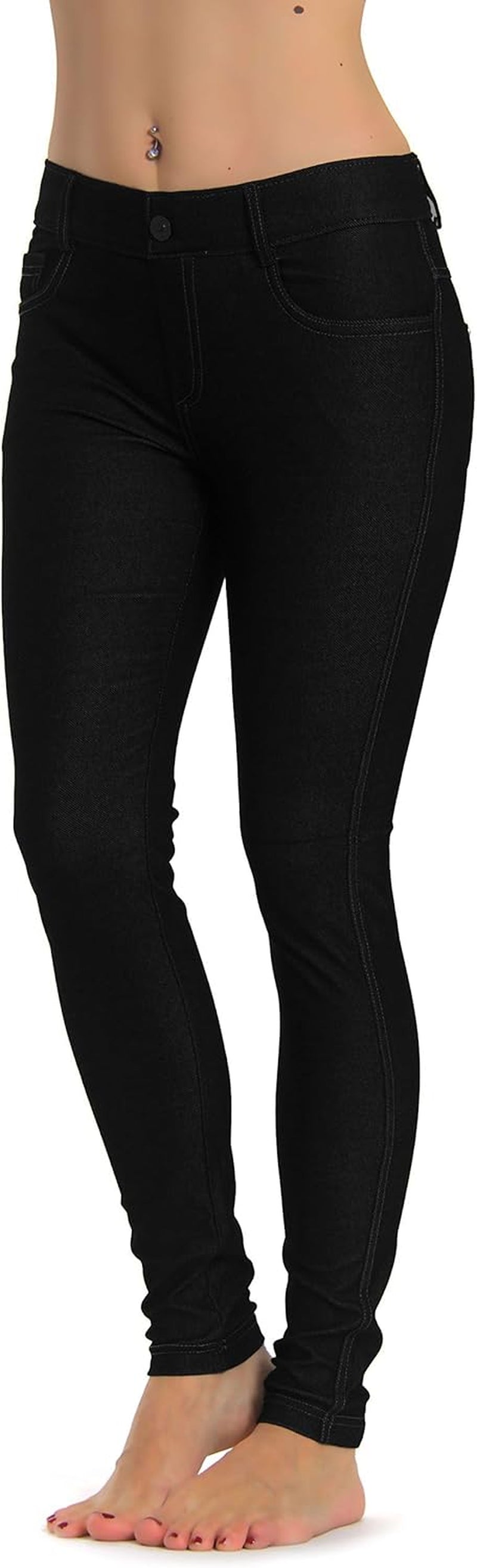 Women'S Jean Look Jeggings Tights Slimming Many Colors Spandex Leggings Pants Capri S-XXXL