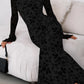 Women'S Floral Bodycon Maxi Dress 2025 Fall Elegant Mesh Long Sleeve Formal Wedding Guest Cocktail Dresses