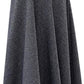 Women’S Fall Winter High Waisted Wool Plaid A-Line Long Skirt