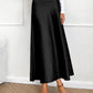 Women'S Satin Maxi Skirts Dressy Casual Zipped High Waisted Flowy Silk 2025 Fall Elegant Business Party Long Skirt