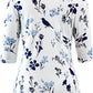 Womens Tops 3/4 Sleeve Shirts round Neck Loose Casual Blouses Floral Print Tshirts