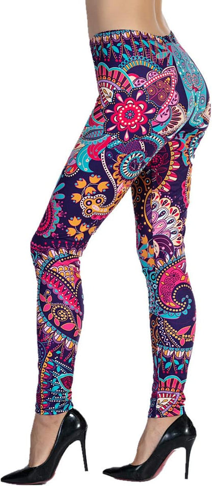 Printed Leggings Basic Workout Yoga Pants Buttery Smooth Womens Leggings