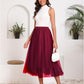 Women'S Winter Skirts 2 Layered Tulle Tiered Long Skirts Elastic Waist A-Line Midi Skirts