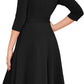 Women'S Cocktail Dresses 3/4 Sleeve Vintage Wedding Guest Dress (XS-3XL)