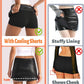 Stretchy Mini Skorts Low Waist Skirt with Shorts Side Slit 2025 Sports Daily Going Out Outfits
