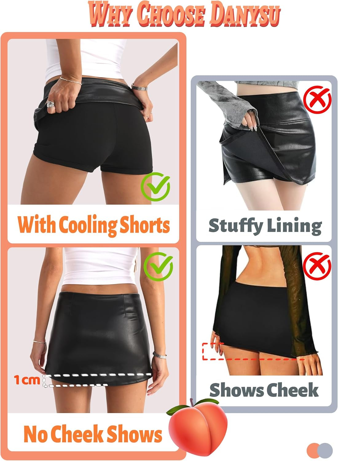 Stretchy Mini Skorts Low Waist Skirt with Shorts Side Slit 2025 Sports Daily Going Out Outfits