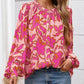 Women'S Floral Button down Blouse 2025 Fall Fashion Dressy Casual Long Sleeve Oversized Shirts Top Boho Clothes