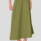 Women'S Maxi Skirts 2025 Summer Trendy Ruffle High Waisted Casual Long Flowy Skirt with Pockets