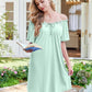 Nightgowns for Women Pleated Sleep Shirts Short Sleeve Night Shirts Comfy Ladies Sleepdress