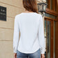 Womens Dressy Casual Blouse Business Long Sleeve Tops Ruffle V Neck Work Shirt Fall Outfit 2025