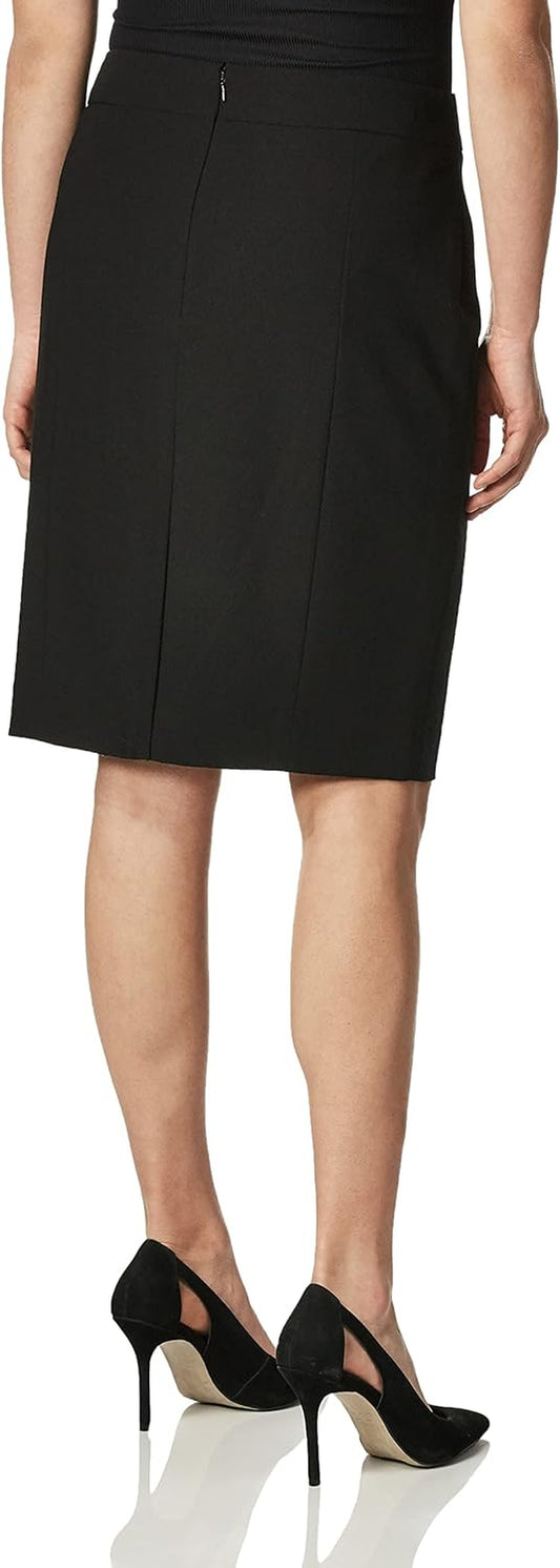 Womens Classic Fit Straight Lux Suit Skirt (Regular and plus Size)