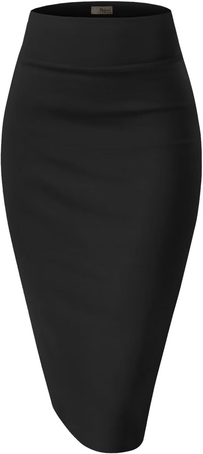 Women'S Premium Nylon Ponte Stretch High Waist Pencil Suit Skirt below Knee
