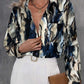 Womens Button down Shirt Long Sleeve Blouse Business Work Tops Dressy Casual Floral Printed Outfits with Pocket