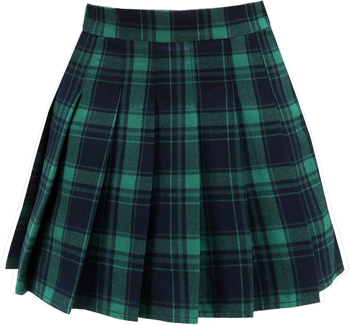 Women'S High Waist A-Line Pleated Mini Skirt Short Tennis Skirt