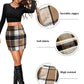 Plaid Skirts for Women, Pencil Mini Skirts for Women High Waist Bodycon Christmas Holiday Fall Winter Skirts 2025 Trendy