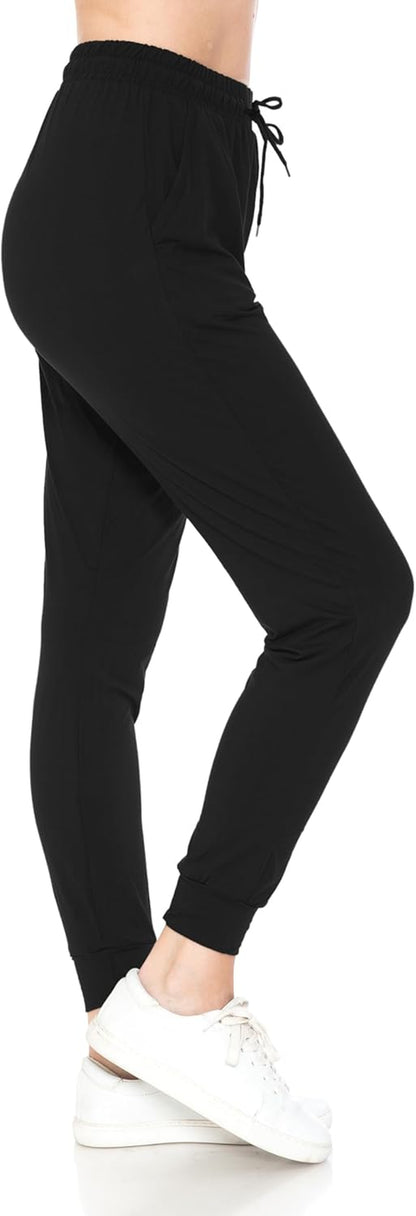 Women'S Jogger Track Cuff Sweatpants with Pockets for Yoga, Workout