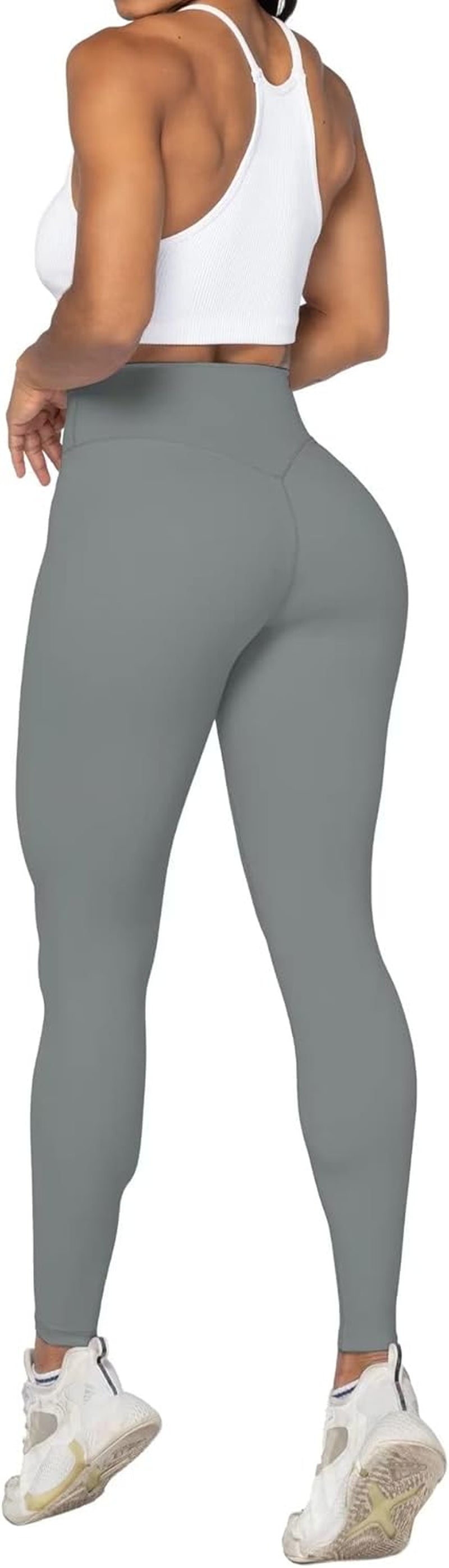 Nunaked Workout Leggings for Women, Tummy Control Compression Workout Gym Yoga Pants, No Front Seam & High Waist