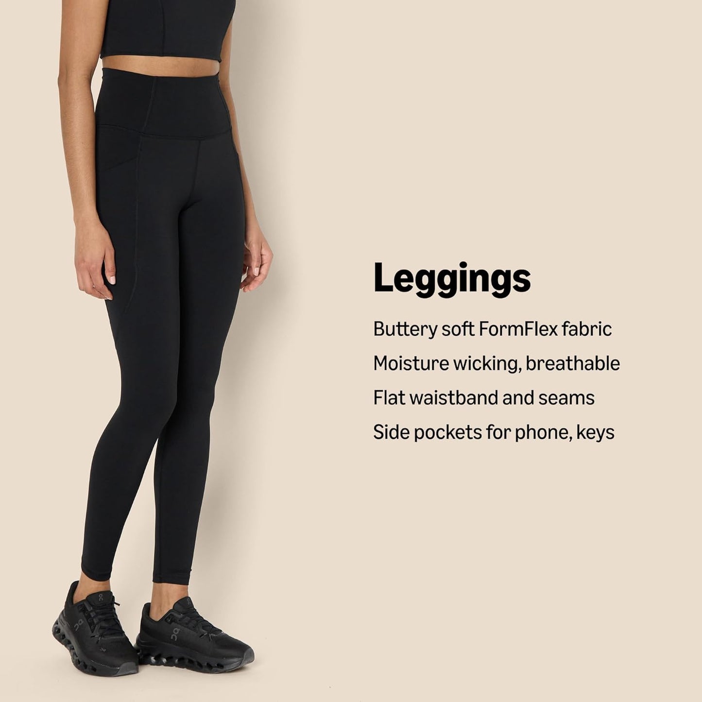 Womens Women'S Formflex High Rise Full Length Leggings with Pockets