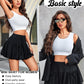 Mini Skirt for Women Bubble Puffy Hem Y2K Elastic Waist a Line Basic Casual Skirts S-XXL