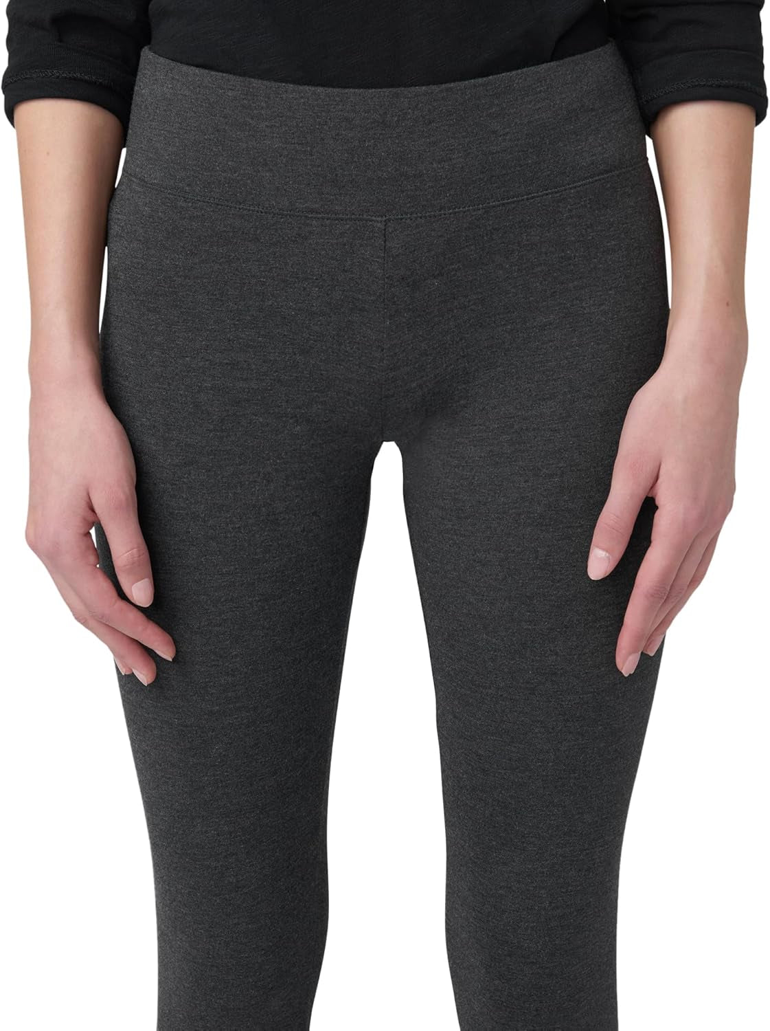 Women'S Ultra Soft Cotton Leggings with Wide Waistband, Full and Capri Length