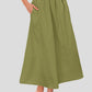 Women'S Maxi Skirts 2025 Summer Trendy Ruffle High Waisted Casual Long Flowy Skirt with Pockets