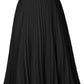 Women High Elastic Waist Pleated Chiffon Skirt Midi Swing A-Line Skirts