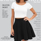 Women'S Basic Versatile Stretchy Flared Casual Mini Skater Skirt XS-3XL plus Size
