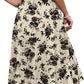Women'S A-Line Midi Skirt with Pockets High Waist Flared below the Knee Skirts