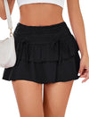 Women'S Mini Skirt High Waisted Layered Ruffle Skirts Tiered Short Skirt Lingerie Y2K