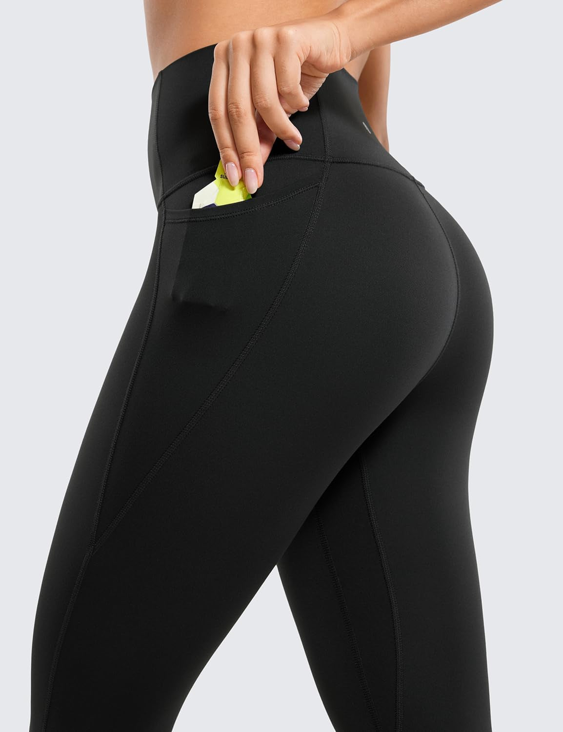 Womens Butterluxe Workout Leggings 25 Inches - High Waisted Gym Yoga Pants with Pockets Buttery Soft