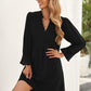 Fall Dresses for Women 2025 Casual V Neck Long Sleeves Flowy Mini Tunic Dress