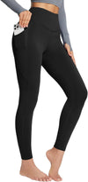 Women'S Petite Fleece Lined Leggings with Pockets, 25" Thermal Winter Warm High Waisted Thick 7/8 Yoga Pants