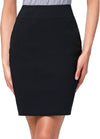 Women'S Stretch Knee Length Pencil Skirts High Waisted Slim Fit Business Casual Skirt