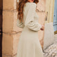 Fall Wedding Guest Dresses for Women 2025 Trendy V Neck Knit a Line Long Sleeve Dress Sweater Dress