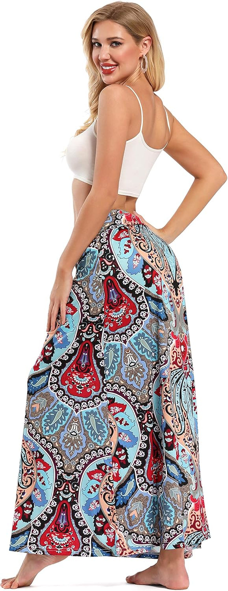 Women'S Bohemian Print Long Maxi Skirt