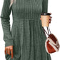 Womens V Neck Long Sleeve Fall Dresses Baby Doll Casual Sweater Dress Fashion Clothes