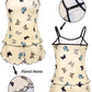 Womens Cami Pajama Sets 2 Piece Cute Print Pjs Soft Tank Top & Elastic Waist Shorts Camisole Lounge Set
