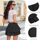 Shorts for Women Ruffled Tiered Pleated Mini Skirts Boho High Waist Flowy Comfy Tennis Golf Skorts