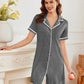 Nightgowns for Women Button down Sleepshirt Short Sleeve Night Gowns Boyfriend Nightshirt Soft Sleepwear S-XXXL