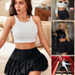 Mini Skirt for Women Bubble Puffy Hem Y2K Elastic Waist a Line Basic Casual Skirts S-XXL