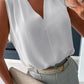 Womens Pleated Tank Tops V Neck Casual Sleeveless Blouses Summer Basic Vest Shirt