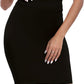 Women'S Basic Mini Skirts High Waisted Pencil Suit Skirt Stretch Bodycon Skirt for Business Casual