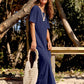 Women'S 2025 Summer Maxi Dress Casual Short Sleeve Beach Vacation Crewneck Basic Long T Shirt Dresses