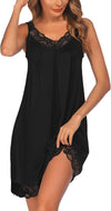 Women'S Nightgown V-Neck Chemise Sleepwear Lace Nightwear Soft Lingerie for Women