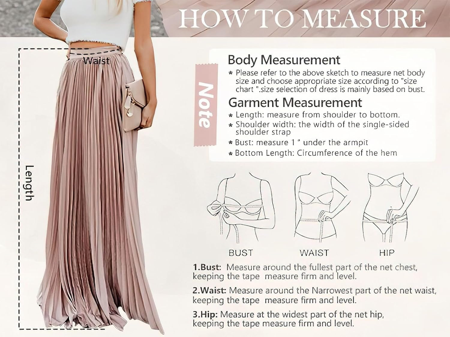 Women'S High Waist Flowy Pleated Chiffon Maxi Skirt