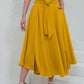 Women'S Elegant High Waisted Side Slit Irregular Bohemian Maxi Skirt with Pockets