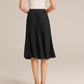 Women High Elastic Waist Pleated Chiffon Skirt Midi Swing A-Line Skirts
