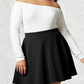 Women'S Basic Versatile Stretchy Flared Casual Mini Skater Skirt XS-3XL plus Size
