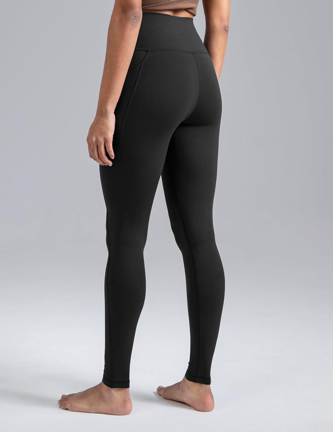 Dreamlux No Front Seam Leggings with Pockets for Women, High-Waisted Soft Yoga Pants